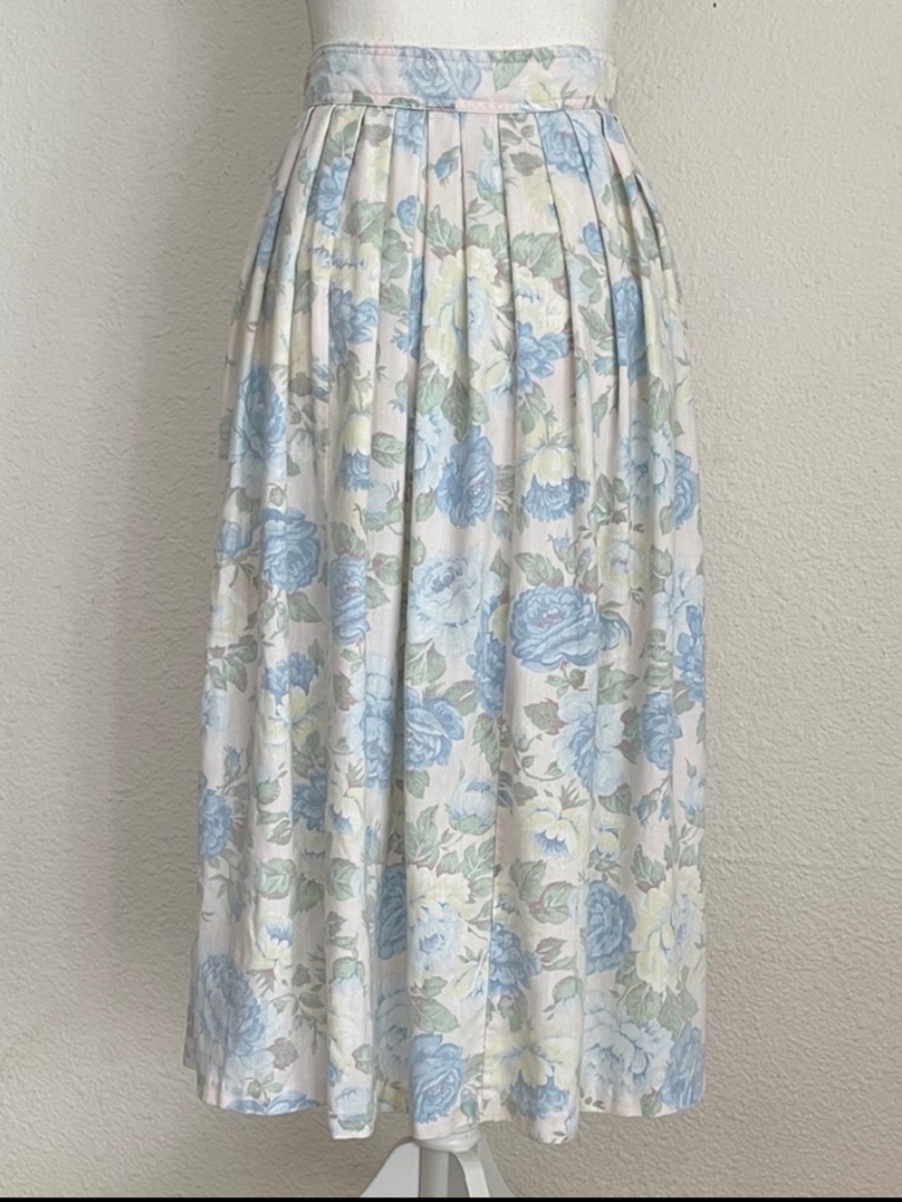 Irene Kasmer Pastel Floral Skirt with Pockets Vintage 80s